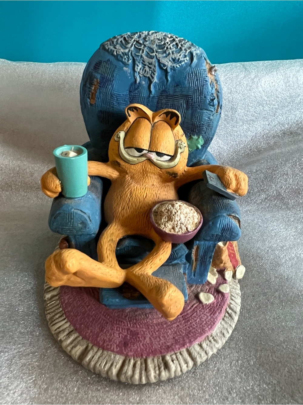 Vintage 1992 Garfield Danbury Mint Recliner Figurine 🧡🐱
